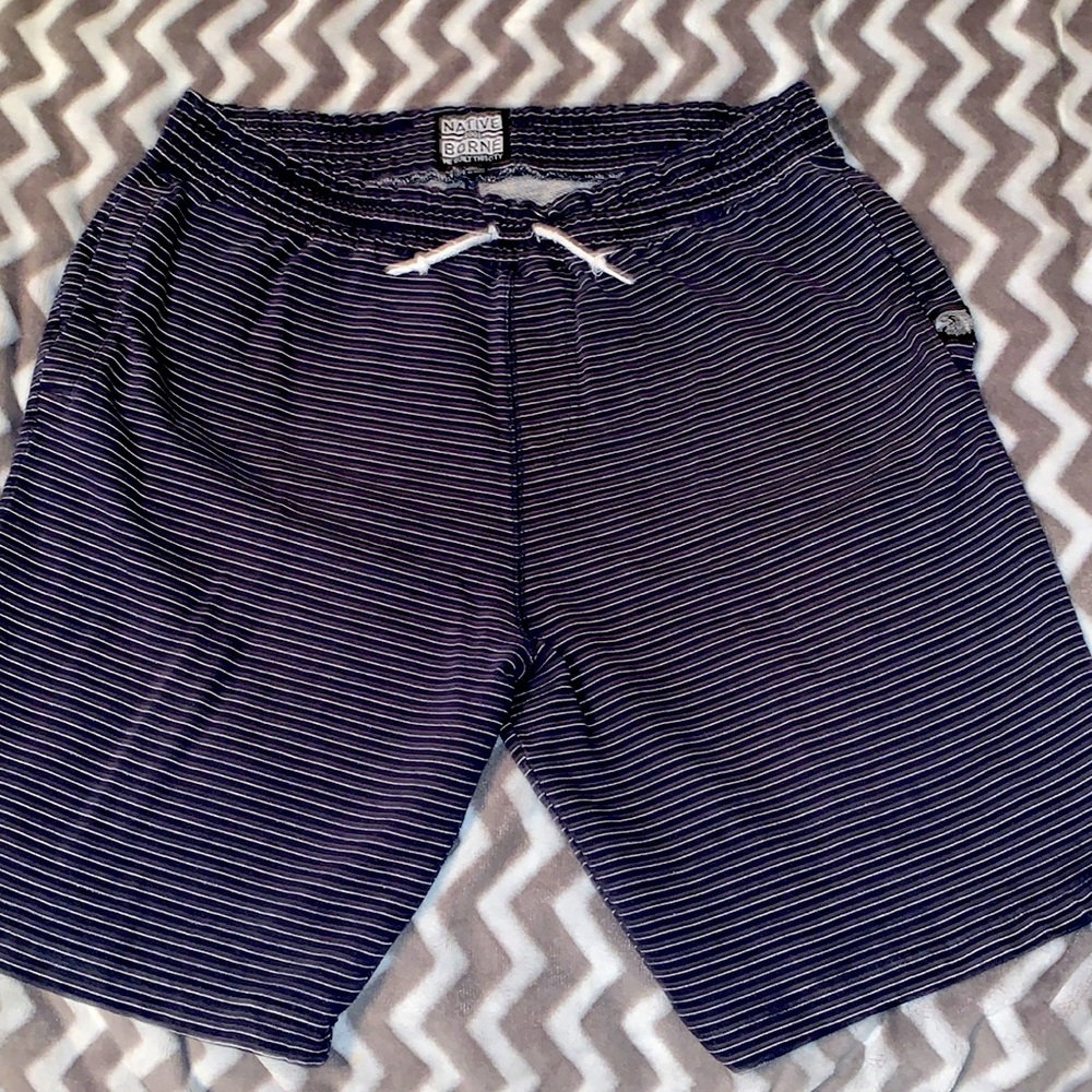 Native Borne - striped shorts - Vintage - Size Large - worn, closeted